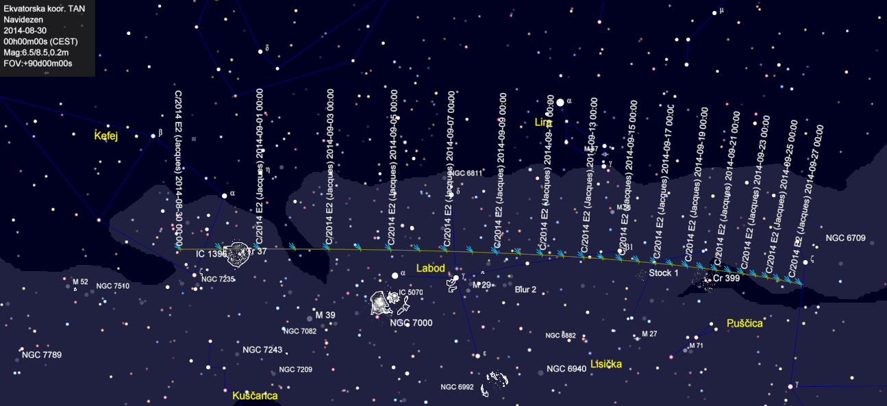 Komet Jacques v septembru 2014